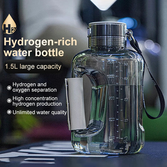 1.5 L Hydrogen Water Bottle|Hydrogen Rich Portable Sports Water Bottle| Hydrogen Concentration upto 2400 ppb| BPA Free Rich Molecular Hydrogen Water Generator