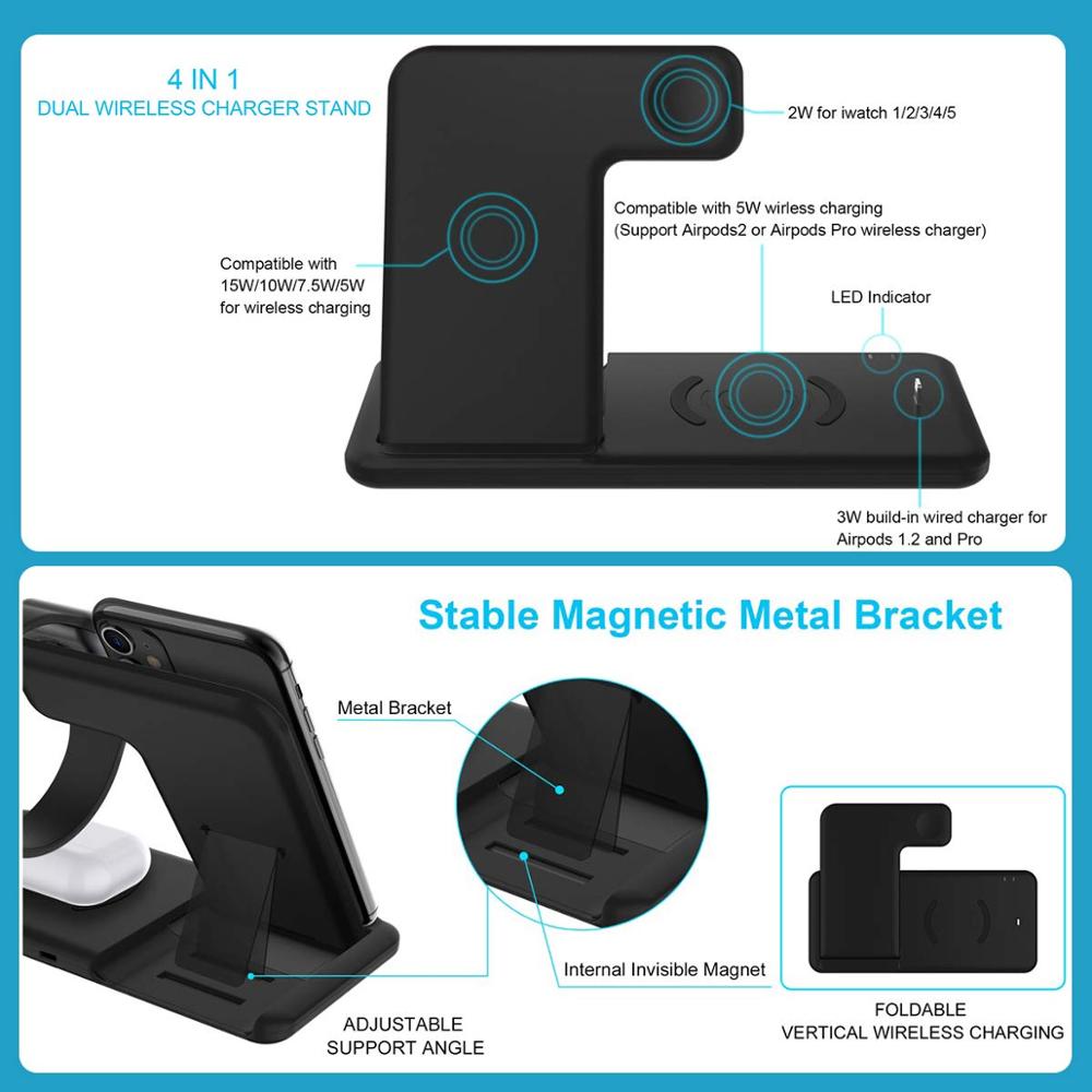 Fast Wireless Charger Stand For iPhone