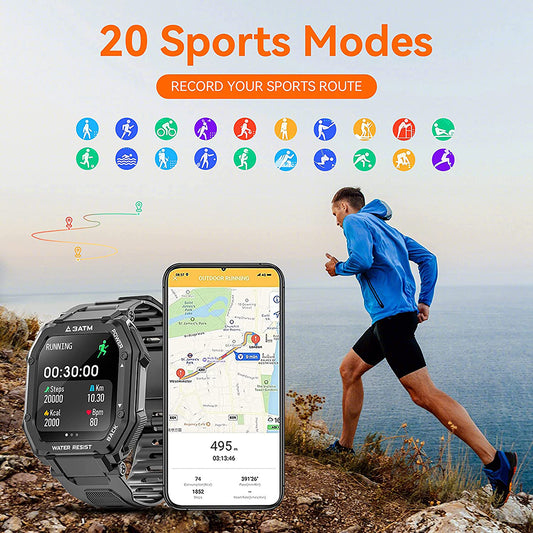 SENBONO 1.69 Inch 3ATM IP68 Waterproof Smart watch Men Women Fitness Tracker Blood Pressure Monitor Outdoor Sports Smartwatch